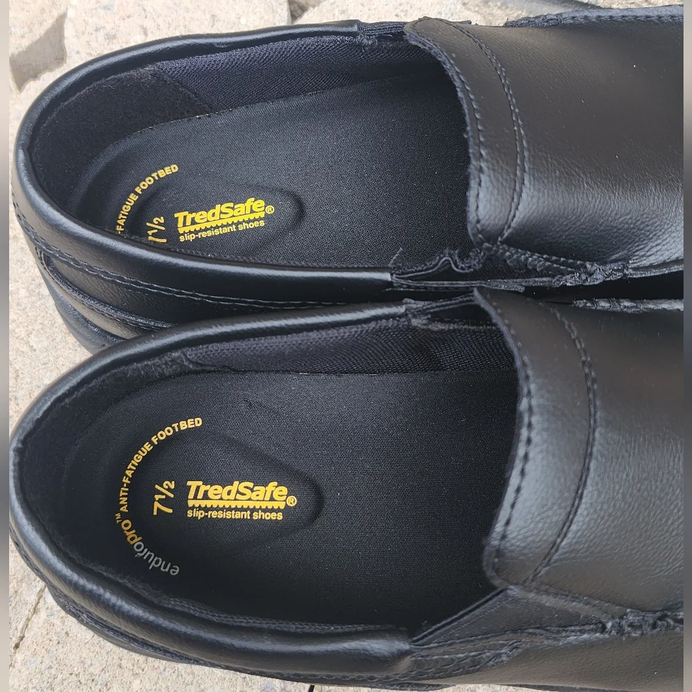 Tredsafe Black Shoes Non-Marking Oil and Slip Resistant for Men Size